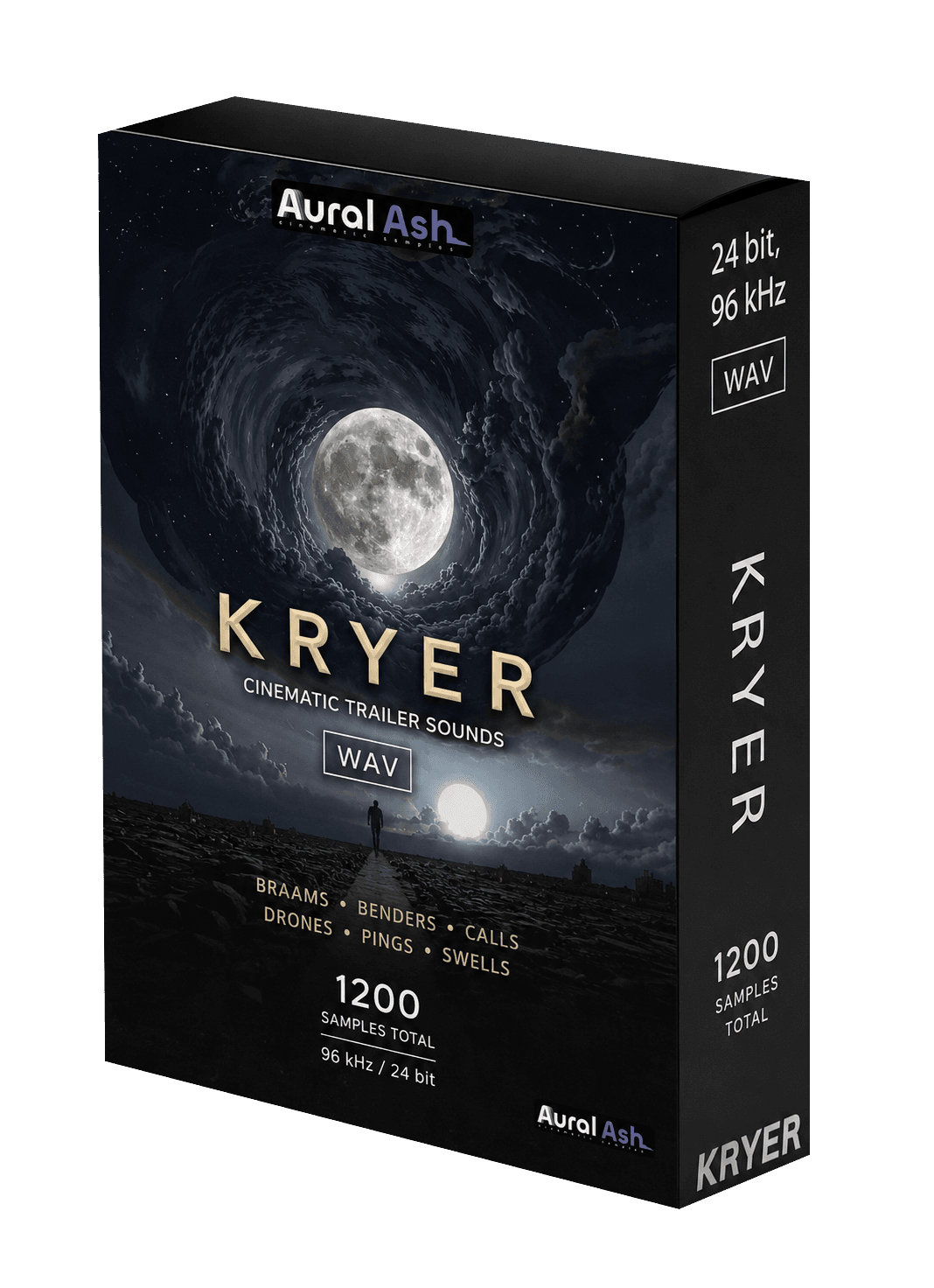 KRYER / Wav Trailer Tonal Elements cover artwork with a moon-lit creature above a violet landscape.